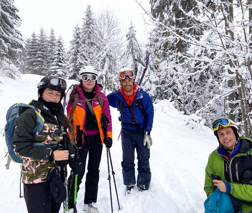 ski de randonnée en haute-savoie encadré par un guide/moniteur